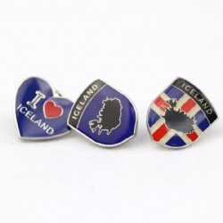 Factory Supplier Custom Glitter Cartoon Hard Lapel Pin Map Pin Badge